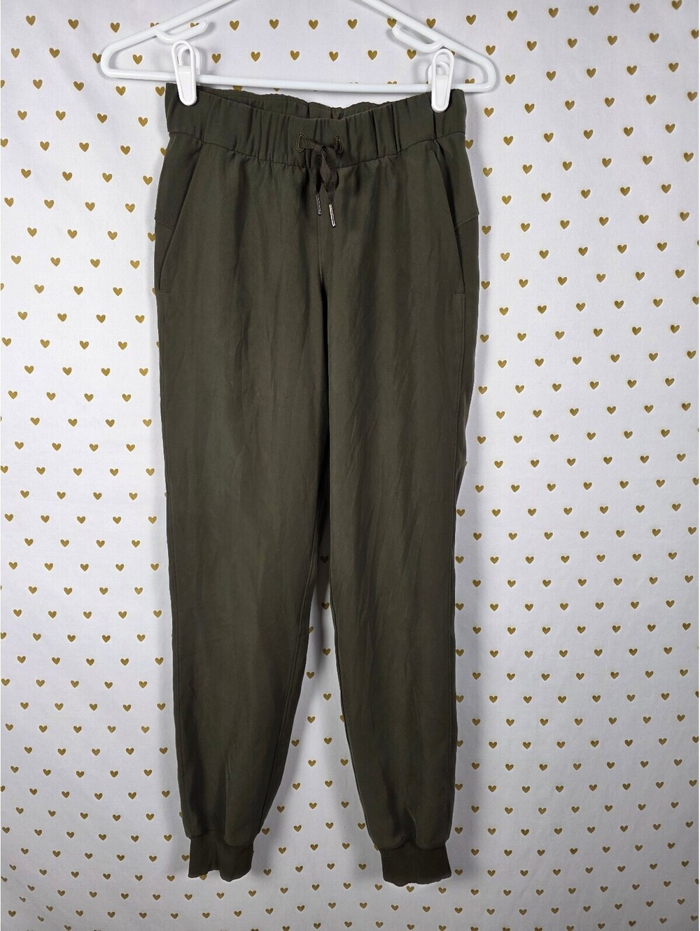 Lululemon Women's Olive Green High Rise Stretch Jogger Pants Size 2